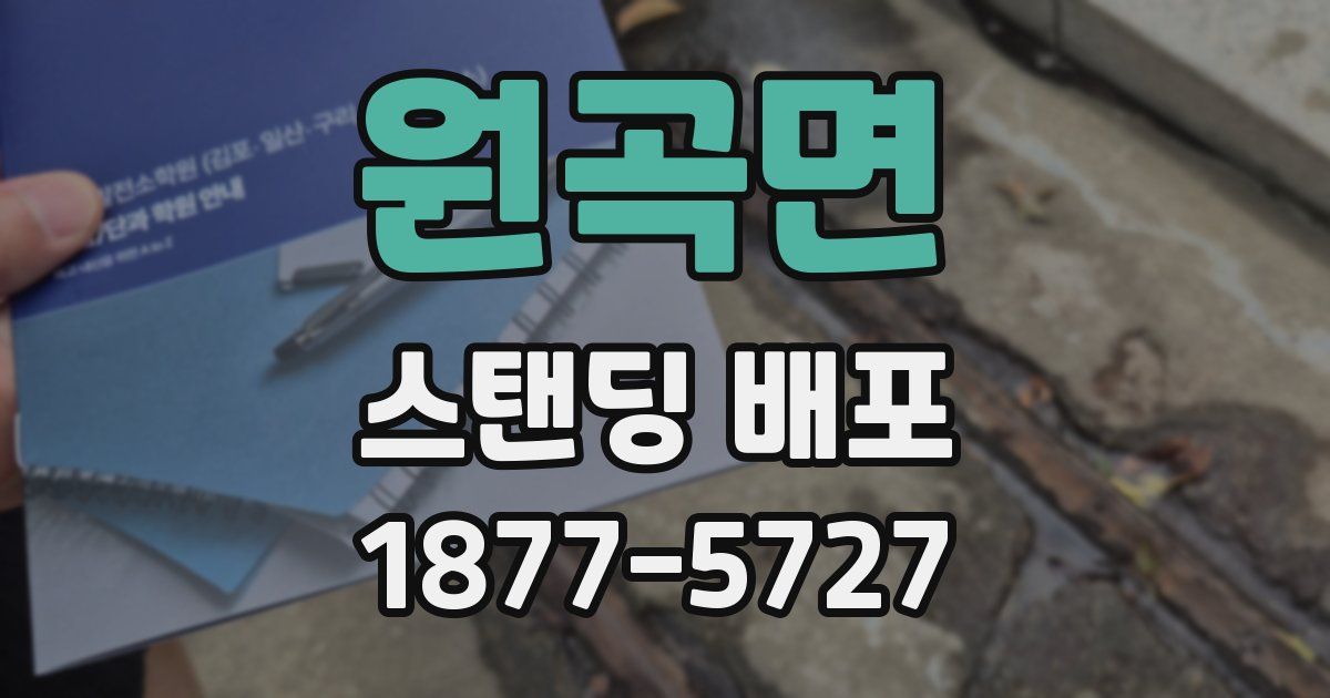 원곡면 스탠딩 배포
