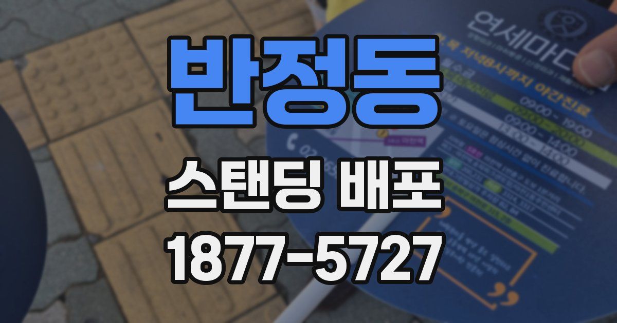 반정동 스탠딩 배포