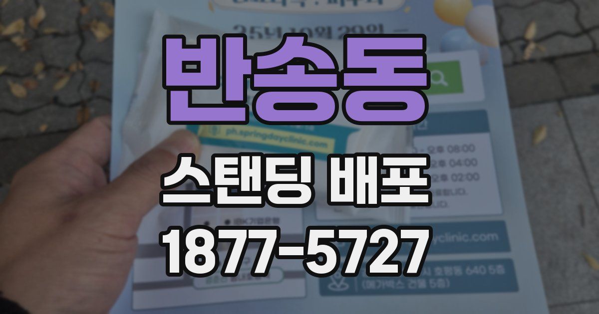 반송동 스탠딩 배포