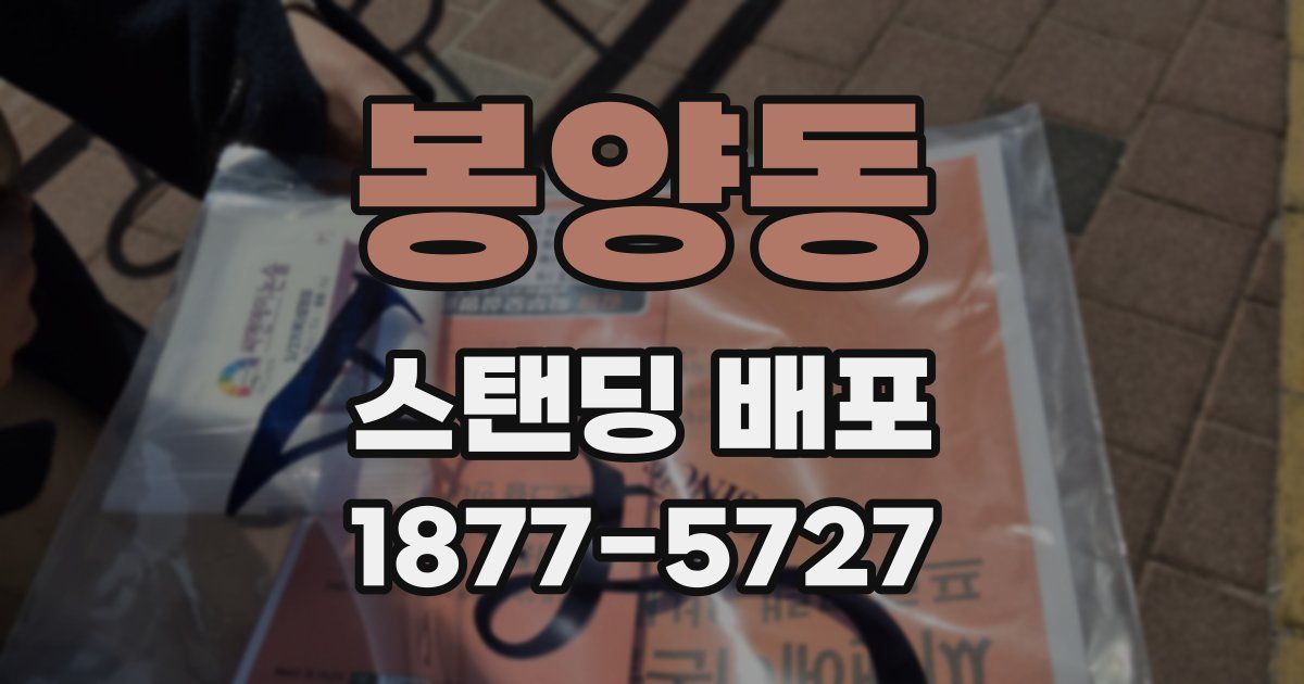 봉양동 스탠딩 배포