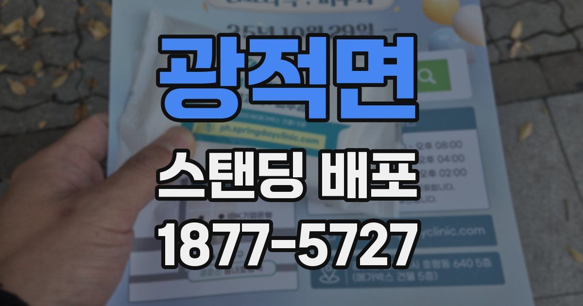 광적면 스탠딩 배포