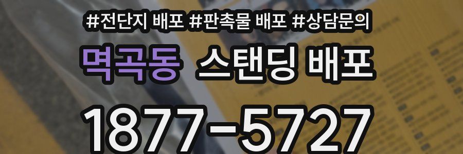 멱곡동 스탠딩 배포