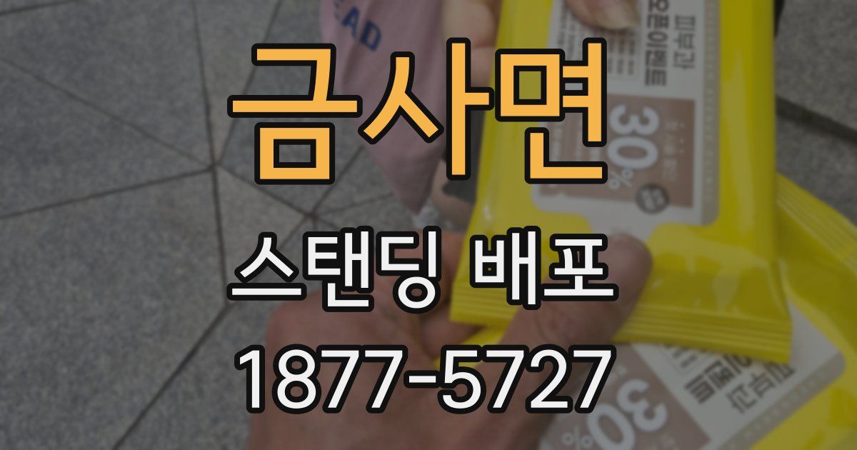 금사면 스탠딩 배포