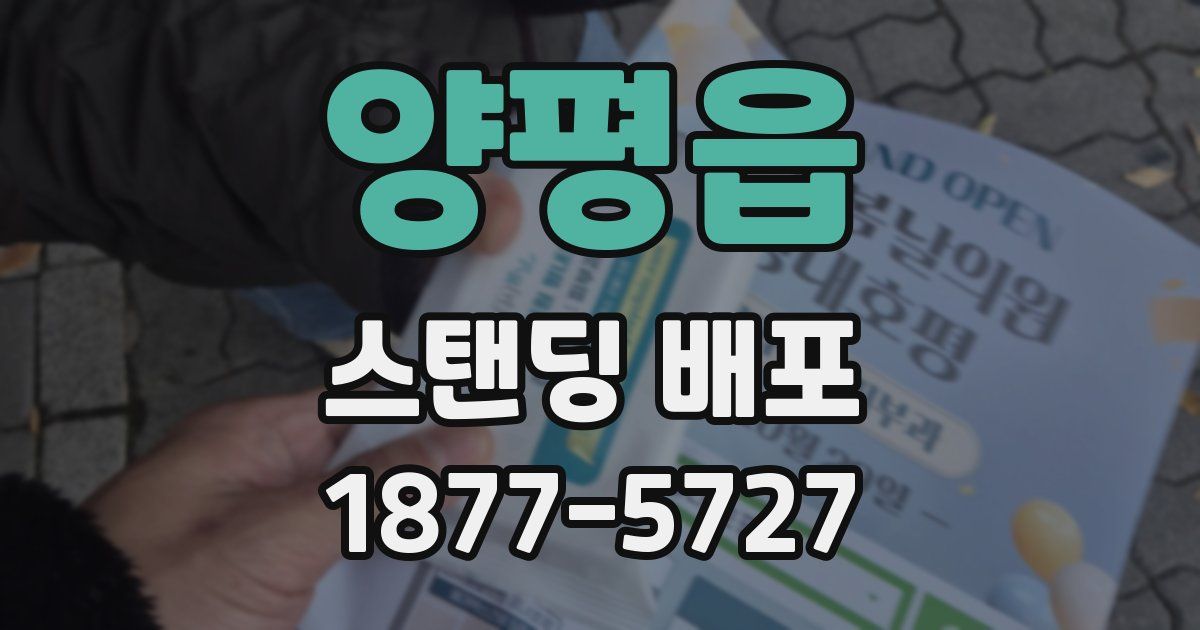 양평읍 스탠딩 배포