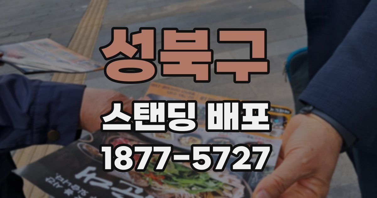 성북구 스탠딩 배포