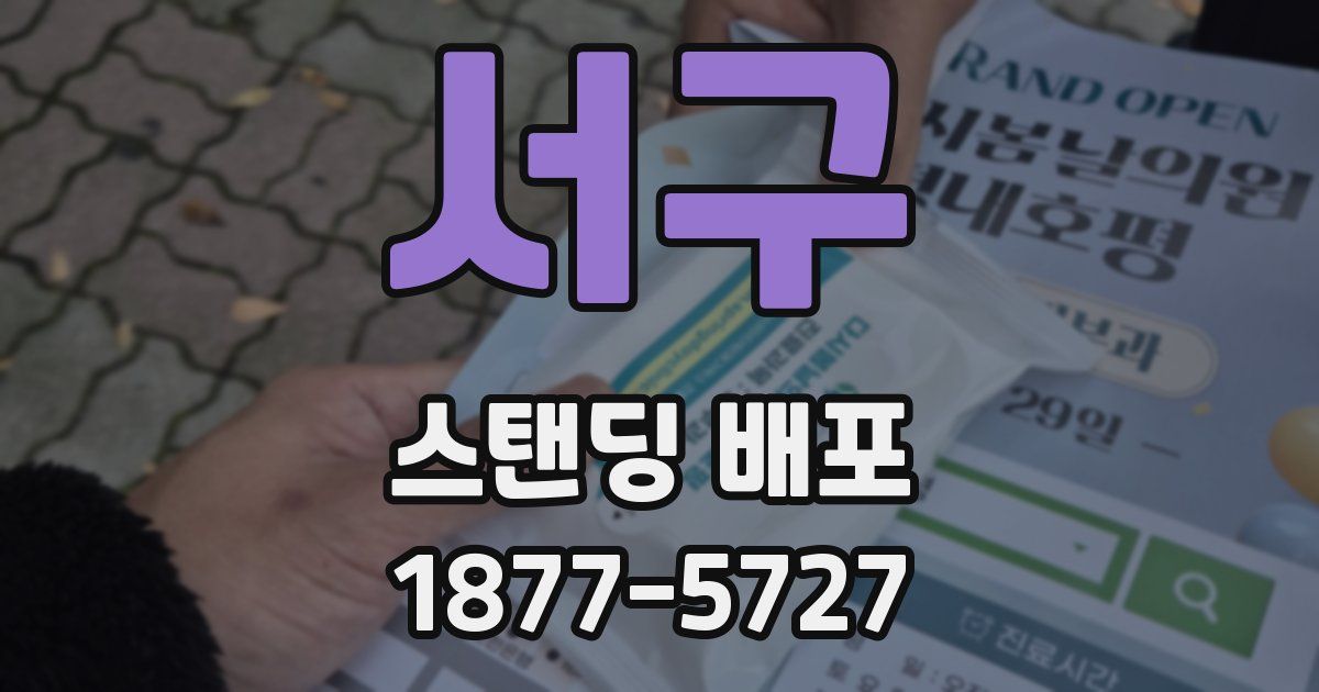 서구 스탠딩 배포