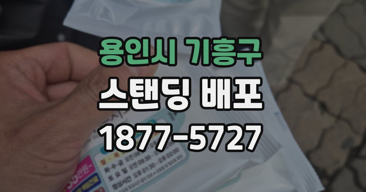 용인시 기흥구 스탠딩 배포