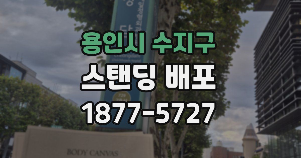용인시 수지구 스탠딩 배포