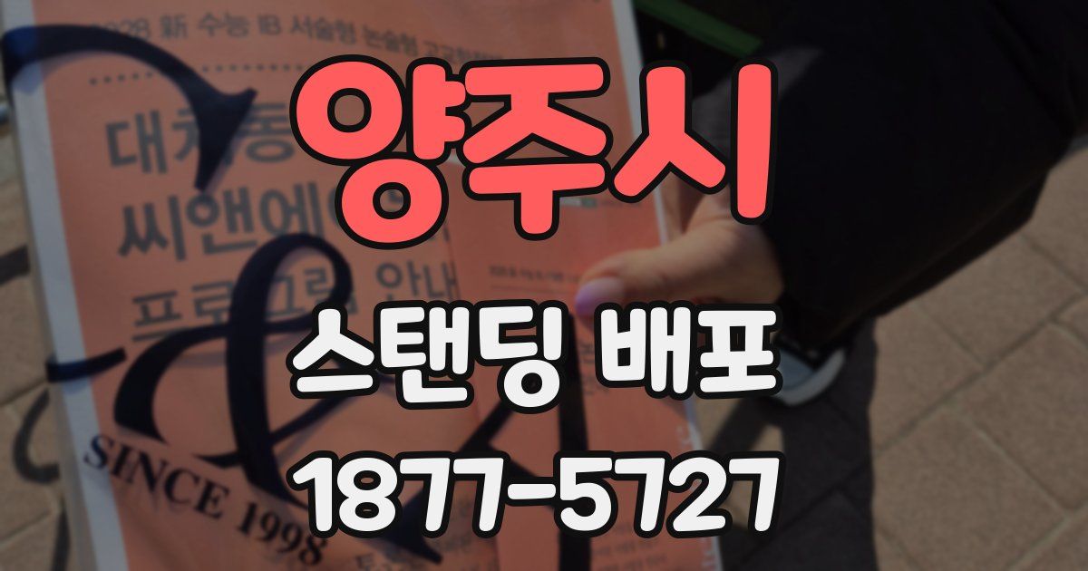 양주시 스탠딩 배포