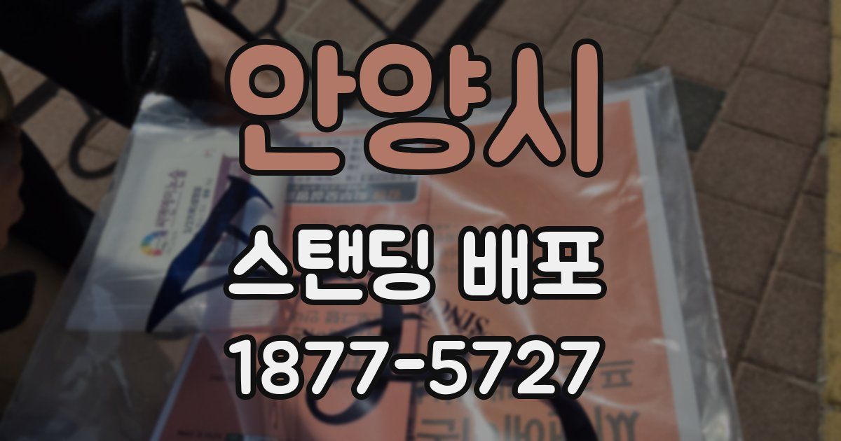 안양시 스탠딩 배포