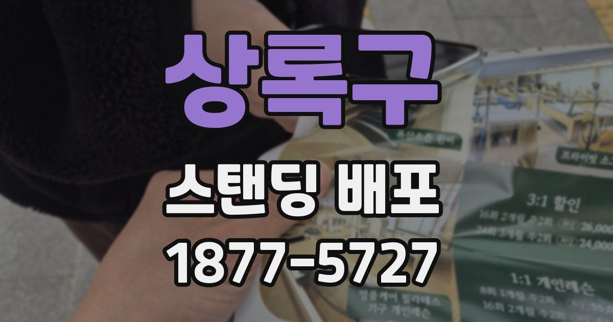 상록구 스탠딩 배포