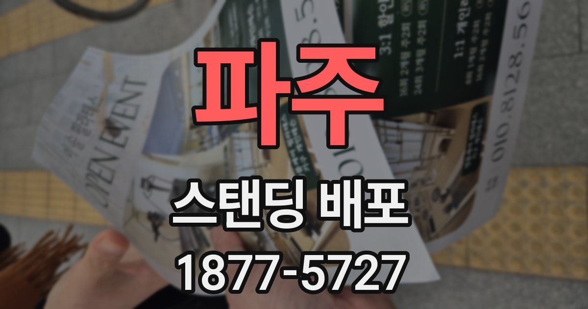 파주 스탠딩 배포
