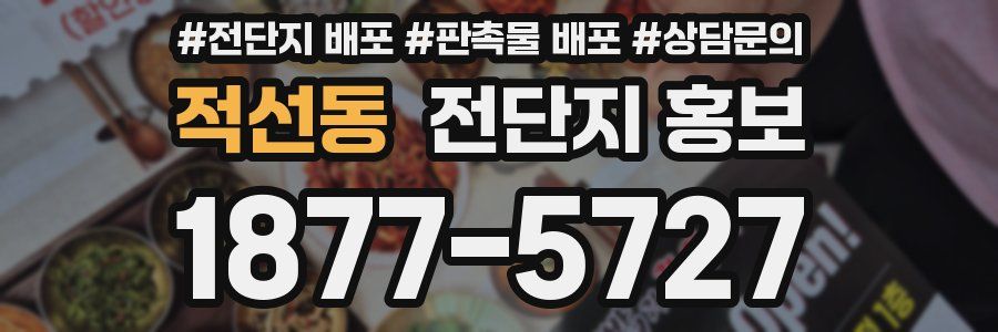 적선동 전단지 홍보