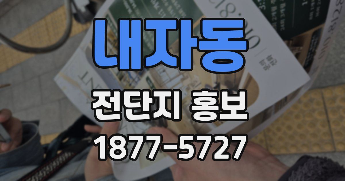 내자동 전단지 홍보