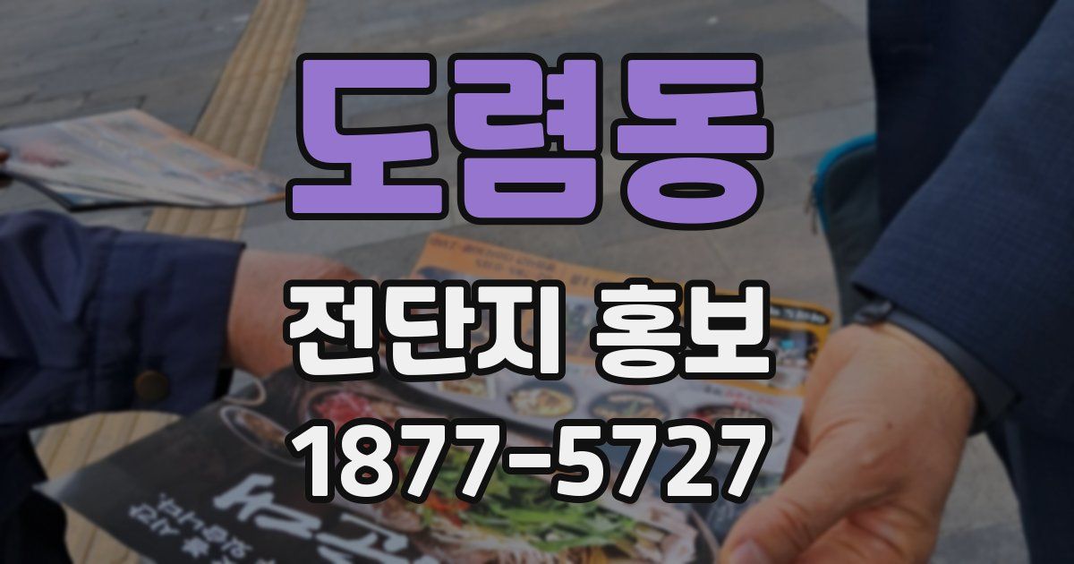 도렴동 전단지 홍보