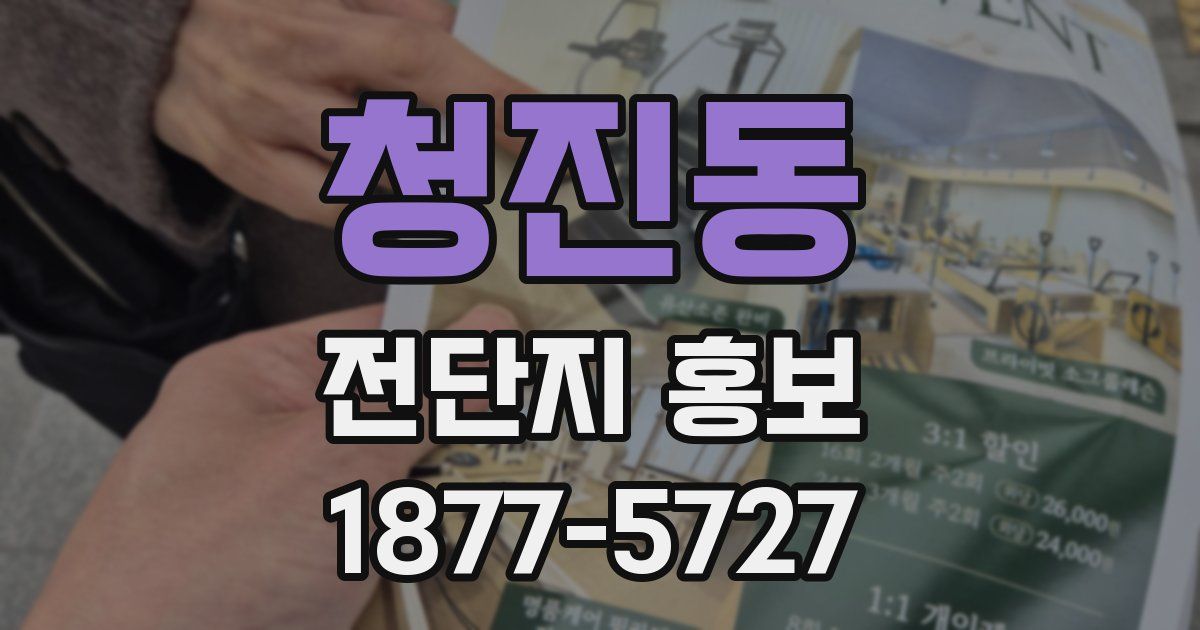 청진동 전단지 홍보