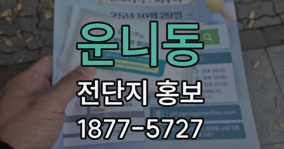 운니동 전단지 홍보