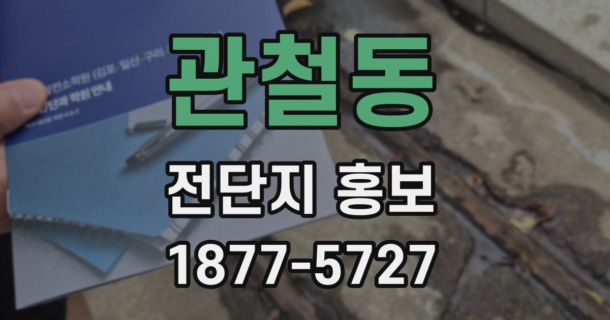 관철동 전단지 홍보