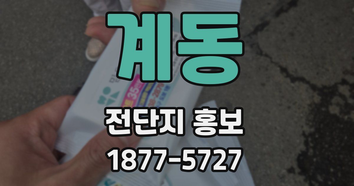 계동 전단지 홍보