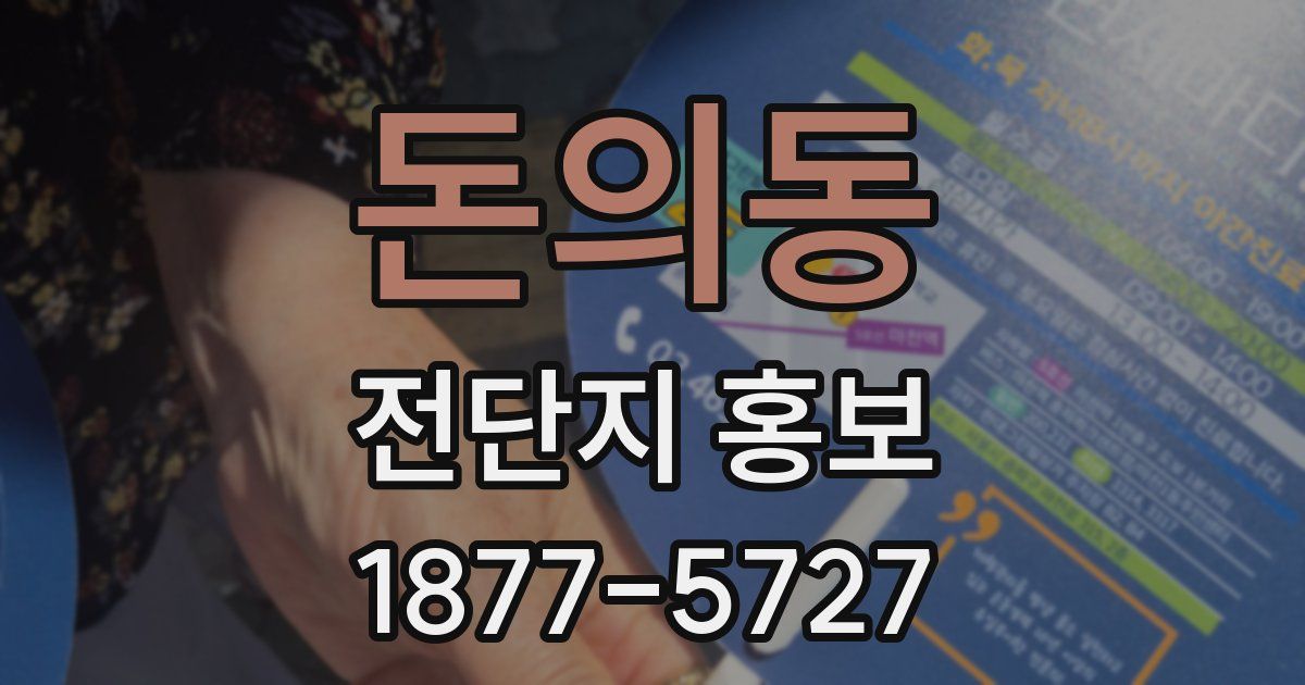 돈의동 전단지 홍보