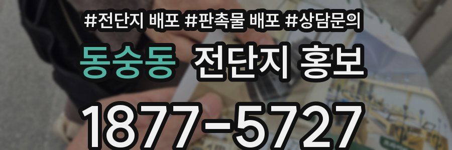 동숭동 전단지 홍보