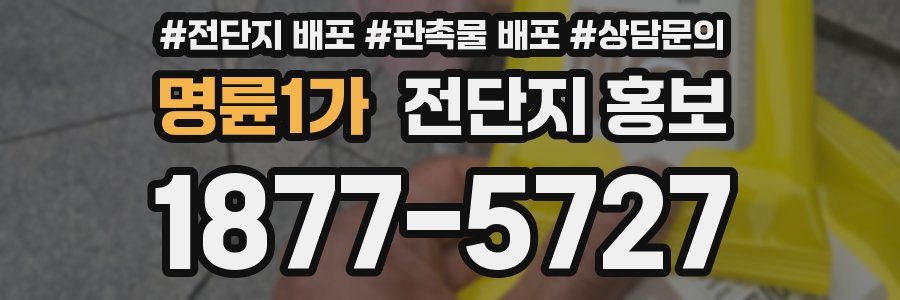 명륜1가 전단지 홍보