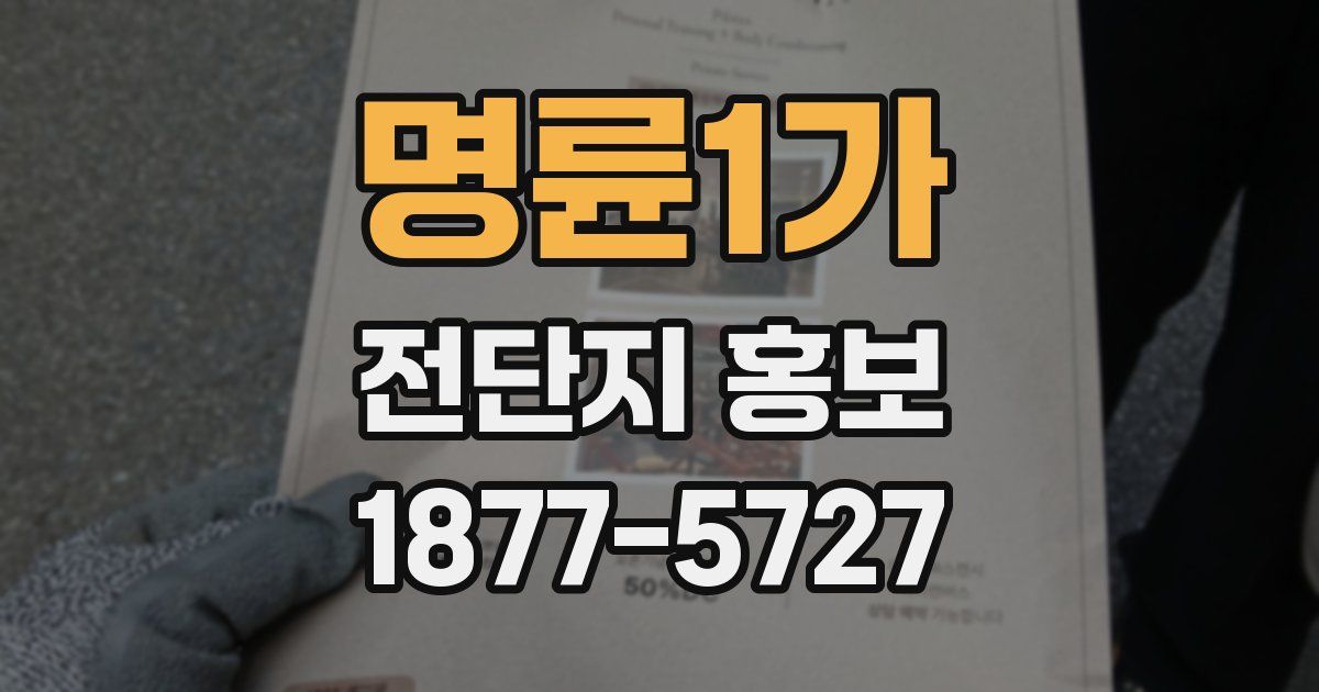 명륜1가 전단지 홍보