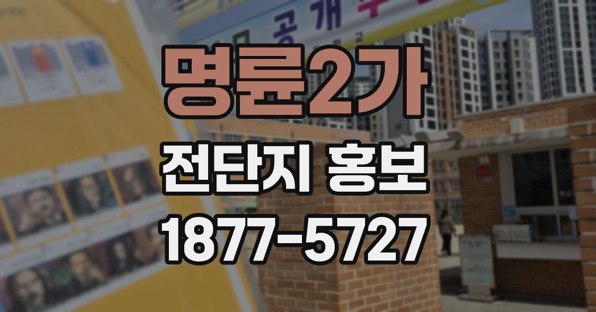 명륜2가 전단지 홍보