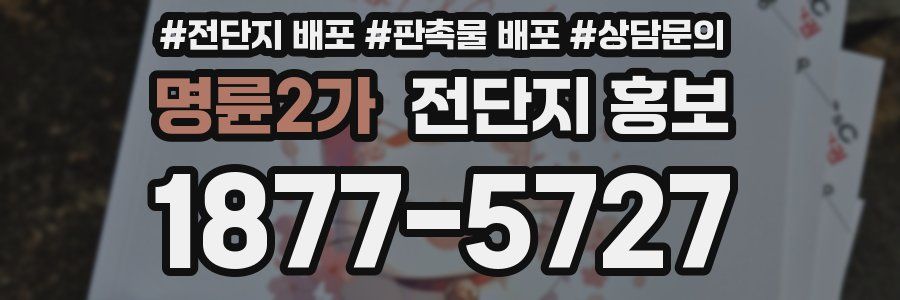 명륜2가 전단지 홍보