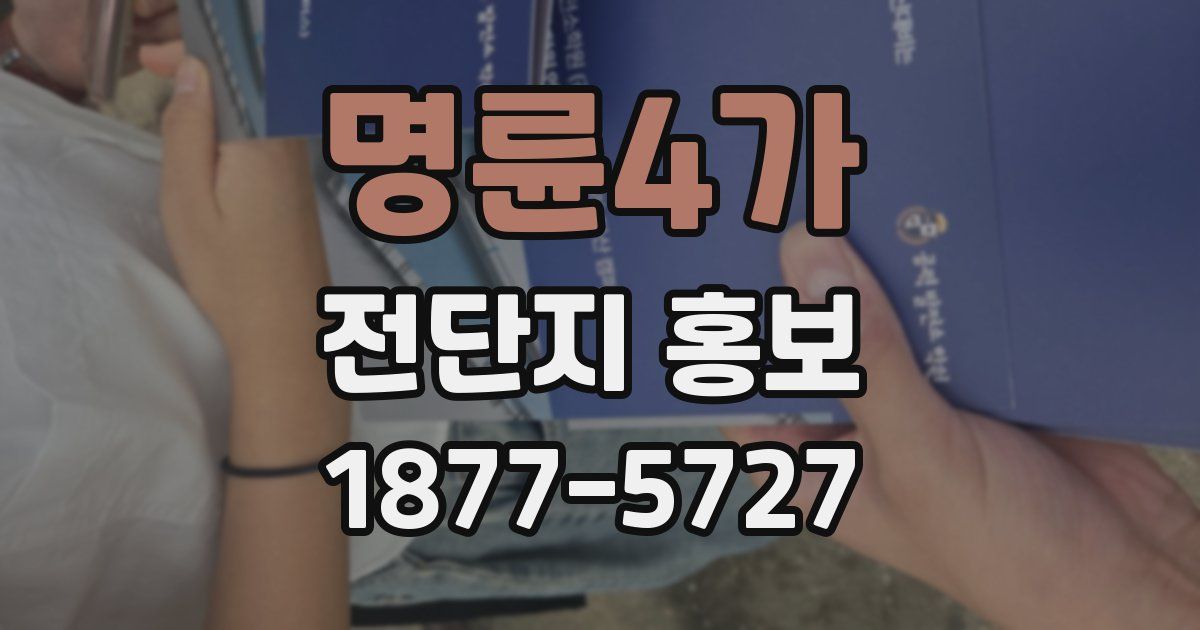 명륜4가 전단지 홍보