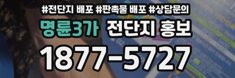 명륜3가 전단지 홍보