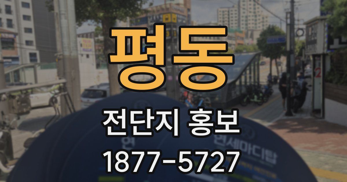 평동 전단지 홍보