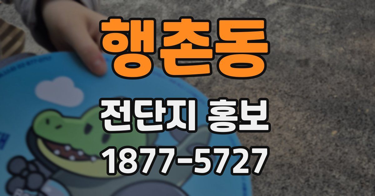행촌동 전단지 홍보