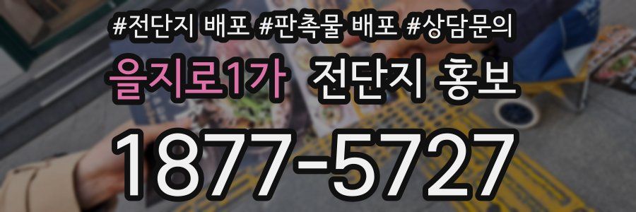 을지로1가 전단지 홍보