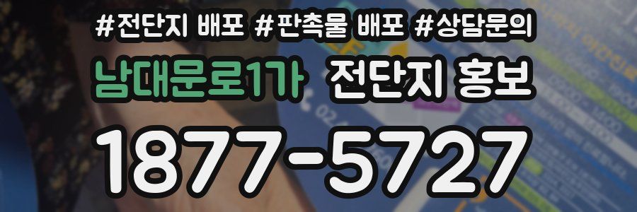 남대문로1가 전단지 홍보