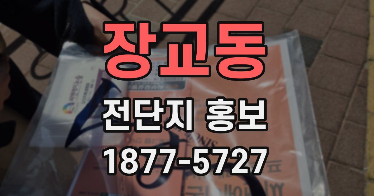 장교동 전단지 홍보