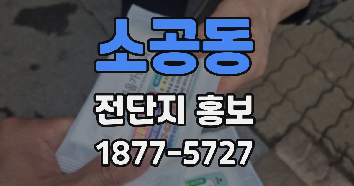 소공동 전단지 홍보