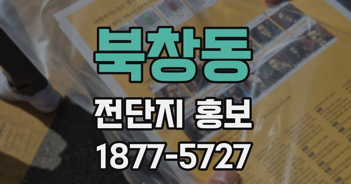 북창동 전단지 홍보