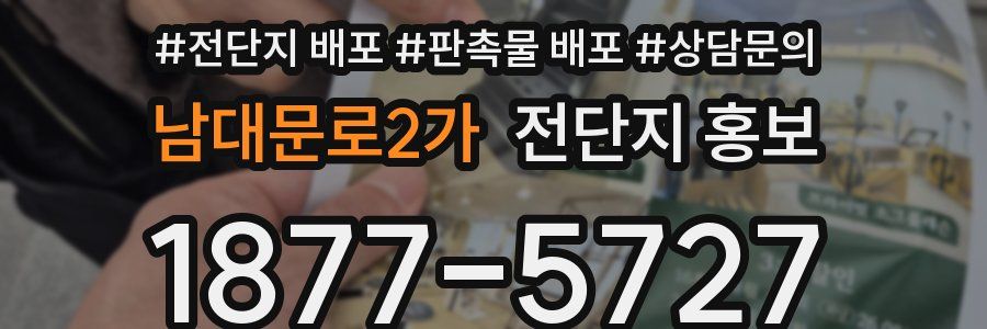 남대문로2가 전단지 홍보