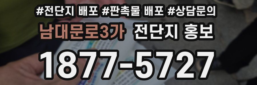 남대문로3가 전단지 홍보