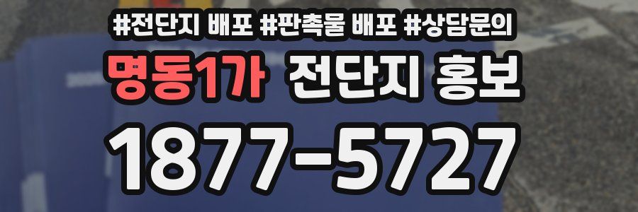 명동1가 전단지 홍보