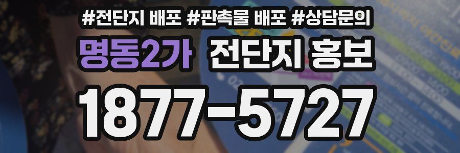 명동2가 전단지 홍보