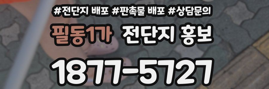 필동1가 전단지 홍보