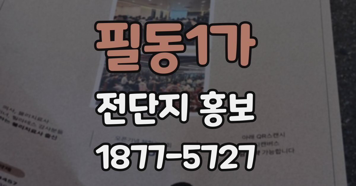 필동1가 전단지 홍보