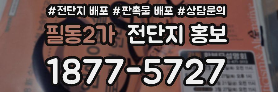 필동2가 전단지 홍보