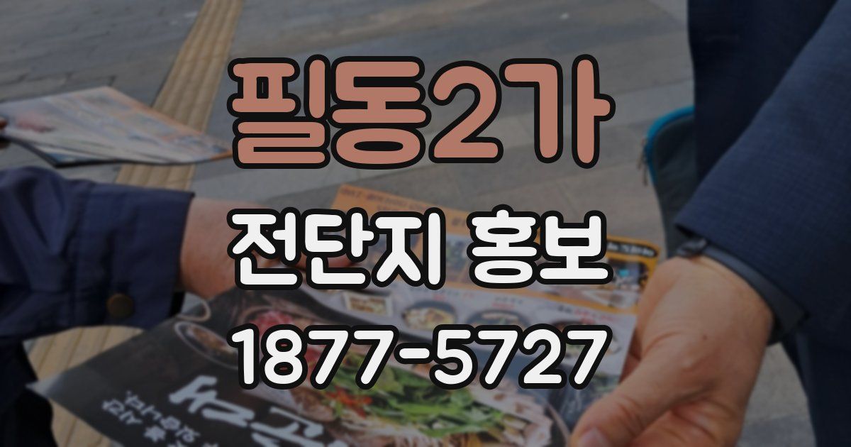 필동2가 전단지 홍보