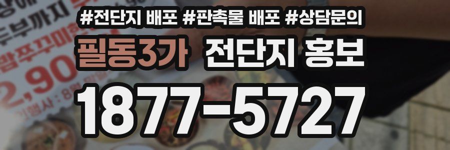 필동3가 전단지 홍보