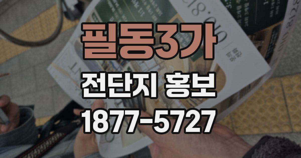필동3가 전단지 홍보