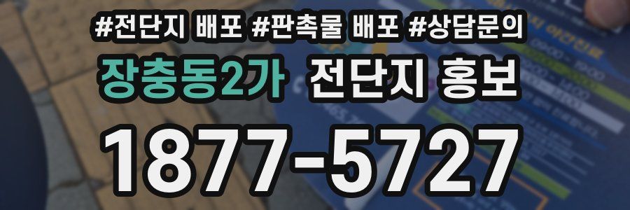 장충동2가 전단지 홍보
