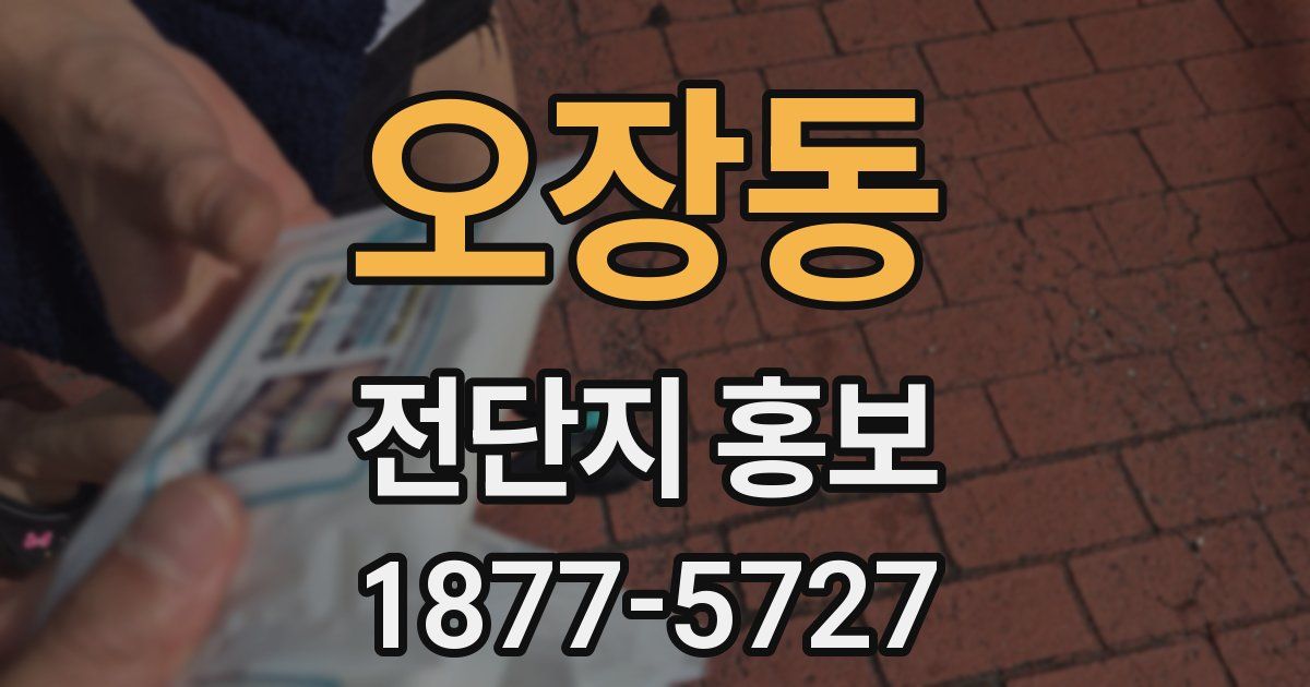 오장동 전단지 홍보